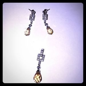 Sterling silver earrings and pendant set